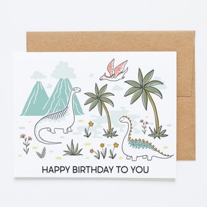 Carte d'anniversaire de dinosaure pour enfants faite à la main - Rugissant avec des souhaits de joyeux anniversaire !
