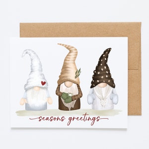 Cartes de Noël gnomes - Voeux de saison