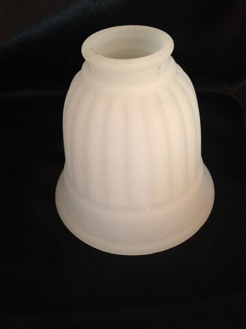 Frosted Glass Lamp Shade 2 1 8 Fitter Vintage White Lampshade 4 3 Tall Replacement