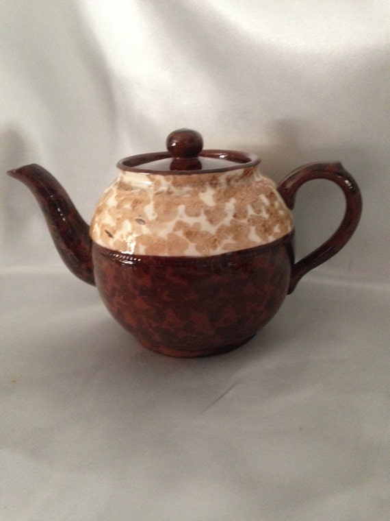 Vintage Arthur Wood Teapot Brown Cream1970s Arthur Wood Etsy