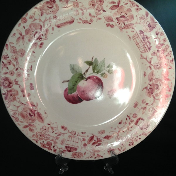 Discontinued Pfaltzgraff Delicious Dinner Plate,Pfaltzgraff Delicious,Pfaltzgraff Delicious apple dinner plate pattern