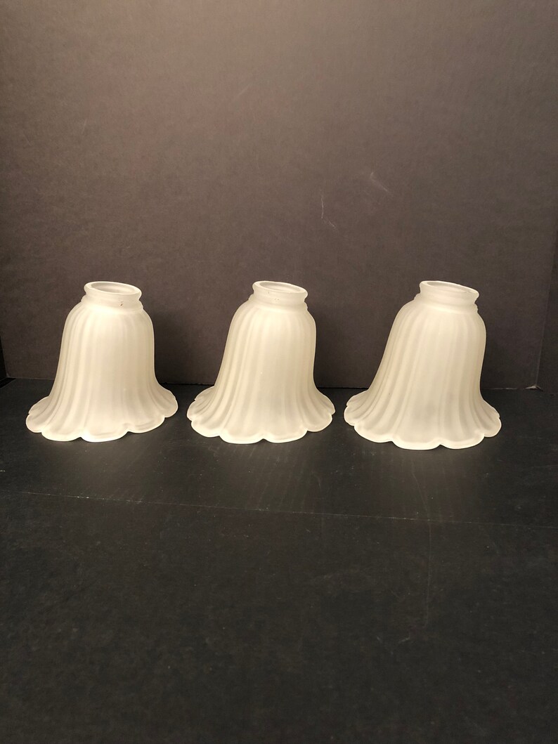 Glass Lamp Shade Replacement Set 3 Frosted Light Ceiling Fan