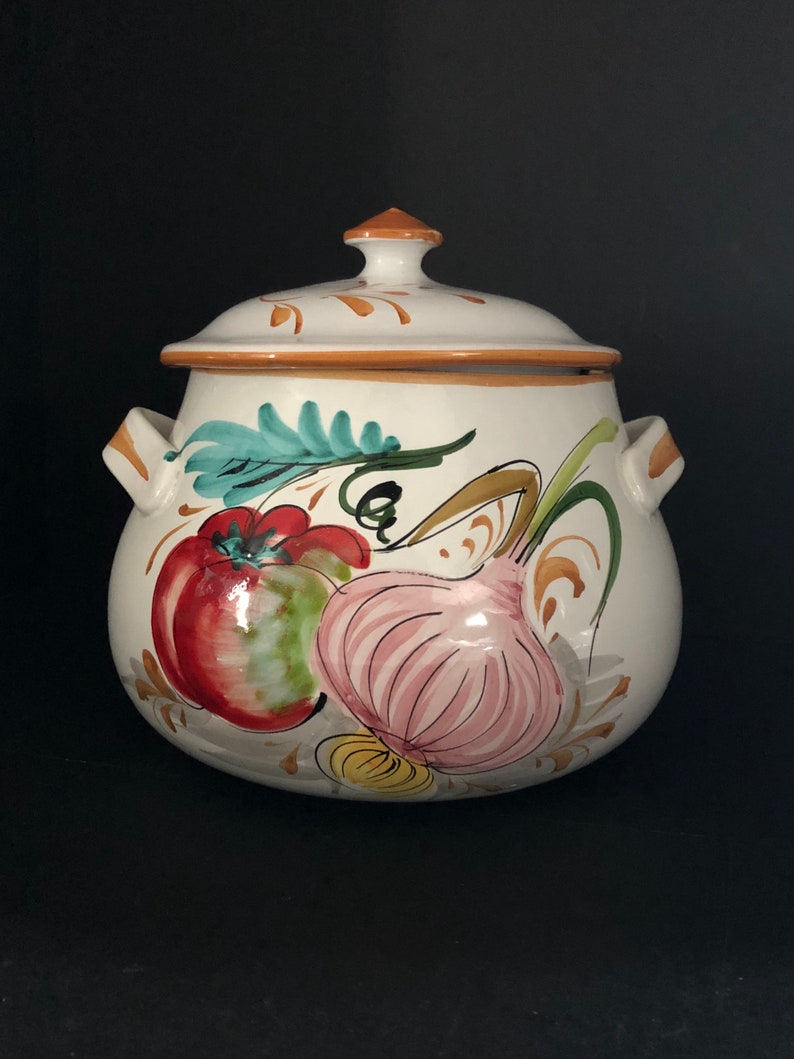Soup Tureen POT Italy Hand Painted Soup Tureen Made in Etsy