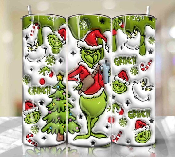 Christmas Tumbler / Grinchmas / Mean Green Character Tumbler / -  in  2023