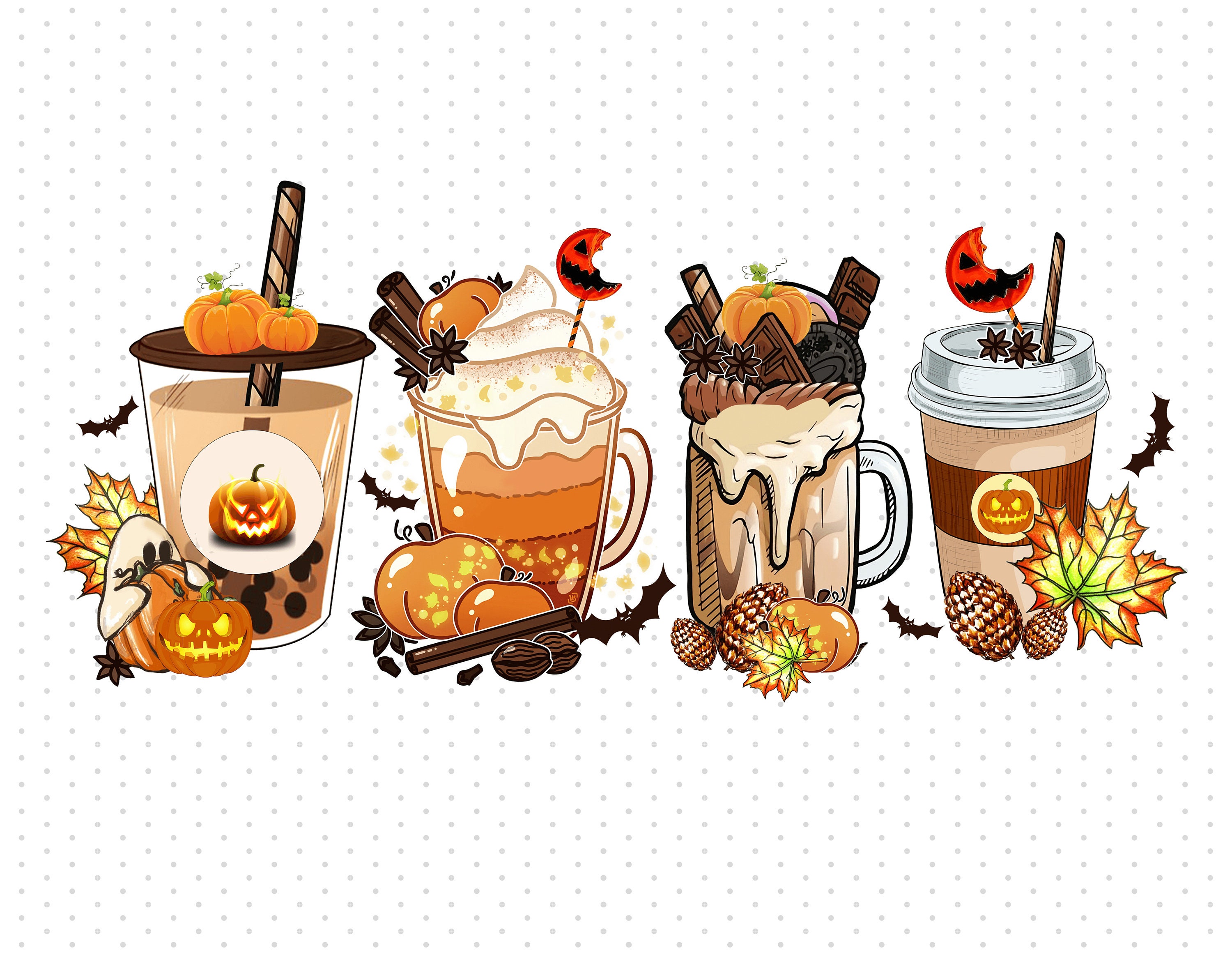 Halloween Latte Png Drink and Food Halloween Png Halloween - Etsy