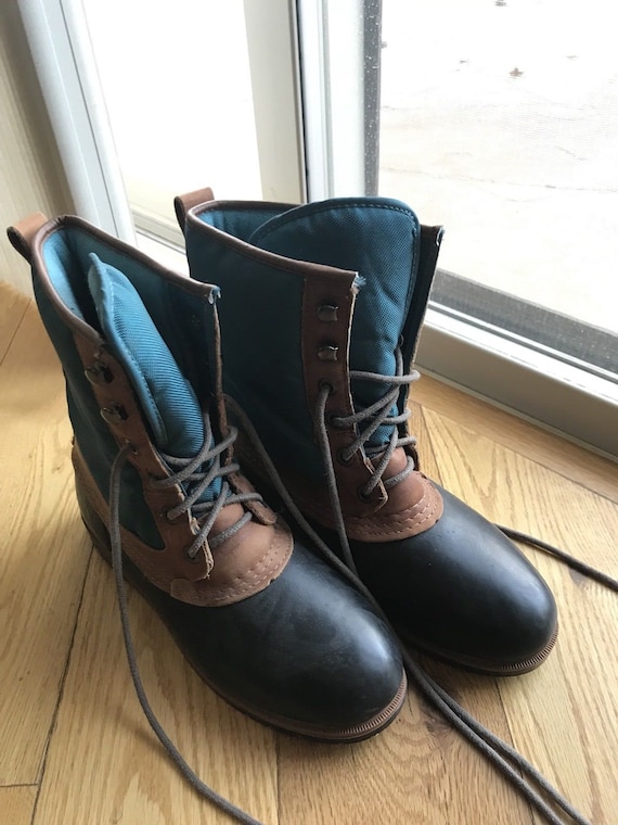 Vintage vtg Lands End Duck Boots Size 8 womens rub