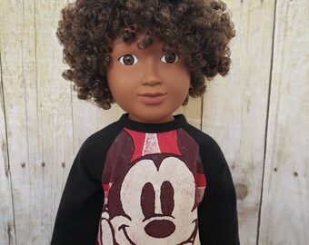 15% OFF! M I C K E Y! Fun Upcycled Tee for 18-inch Dolls!