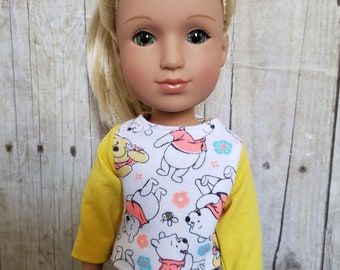 15% OFF! Silly Old Bear! Winnie the Pooh Upcycled Tee for 14-inch Dolls!