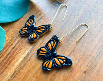 Monarch Butterfly | Polymer Clay Earrings