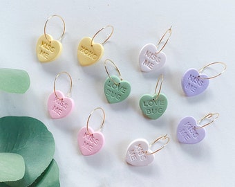 The Conversation Heart Collection | Modern Polymer Clay Earrings