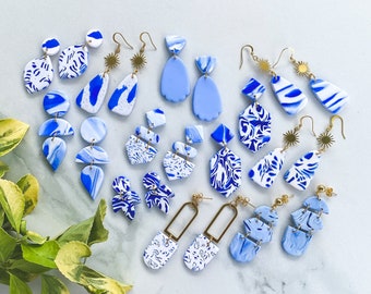 Colección Santorini / Pendientes modernos de arcilla polimérica