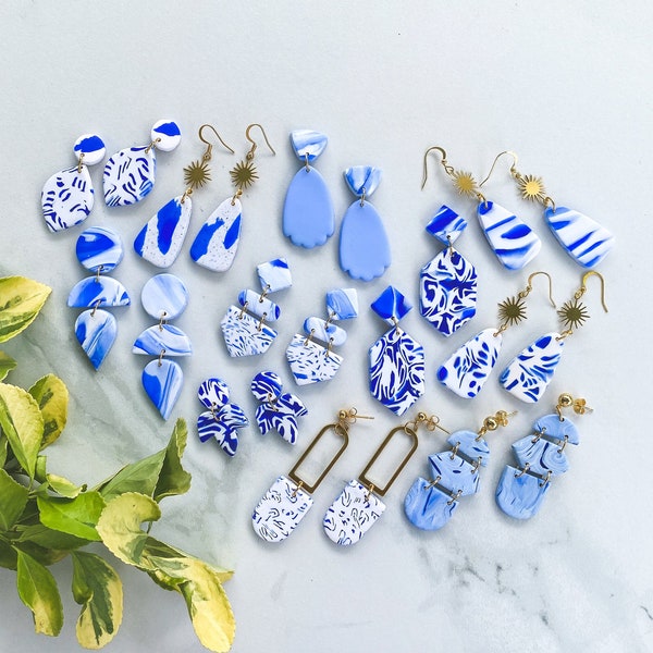 The Santorini Collection | Modern Polymer Clay Earrings