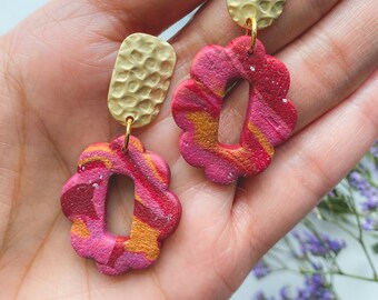 The Textured Flower | Polymer Clay Earrings