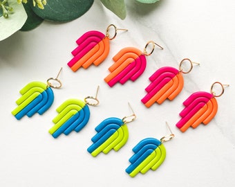 The Color Block Arch Collection | Polymer Clay Earrings