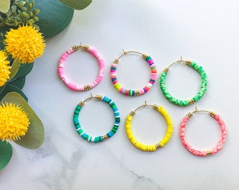 The Summertime Hoops Collection | Modern Polymer Clay Earrings