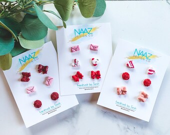 Valentine Studs | Polymer Clay Earrings
