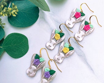 Easter Bunny Collection | Polymer Clay Earrings