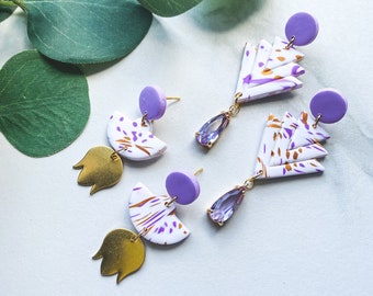 The Lilac Drops | Polymer Clay Earrings