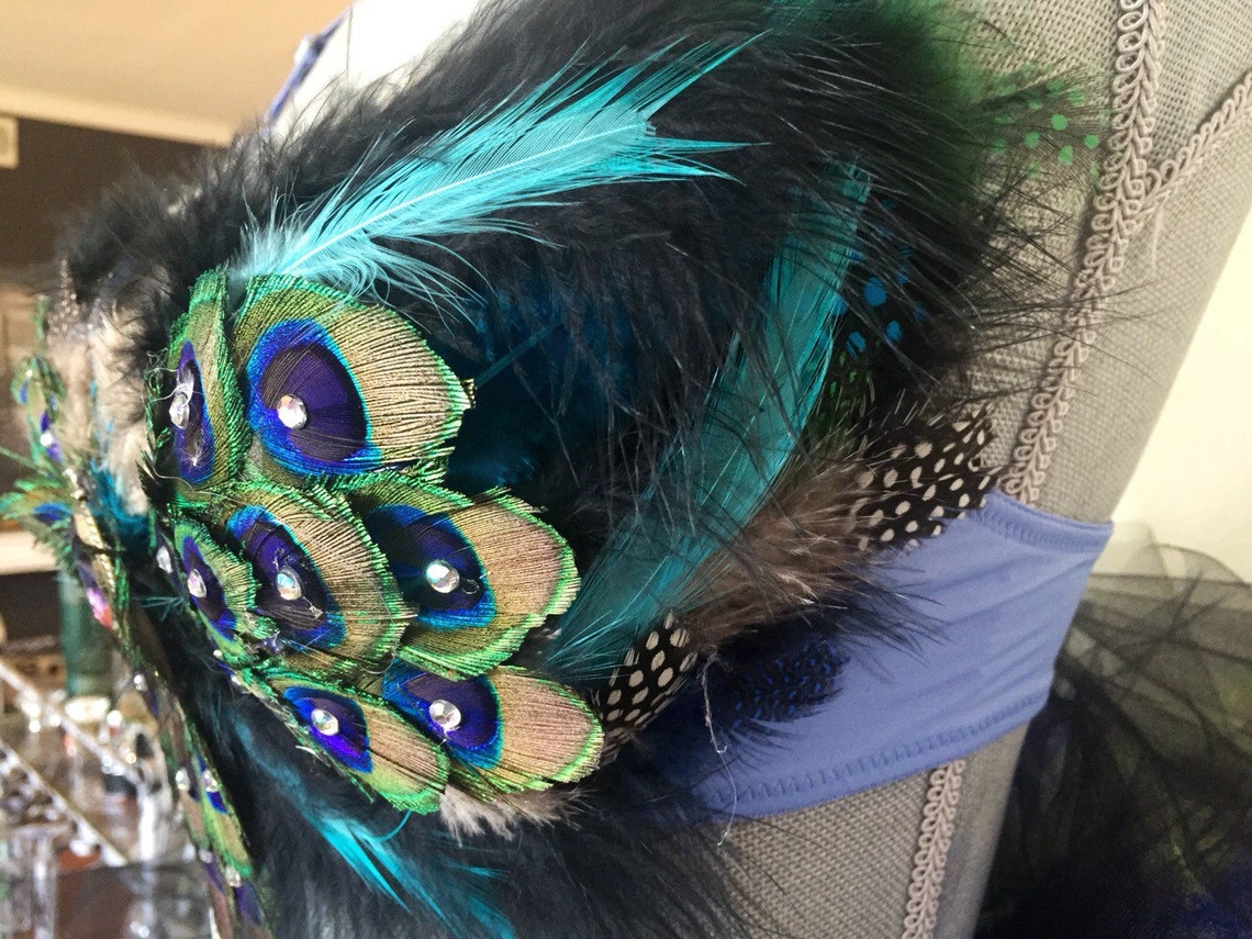 Womens Peacock Feather Costume Set Etsy