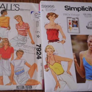 Modelli di top casual estivi comodi da donna, taglie 6-8 o 6-16 LEGGI le descrizioni