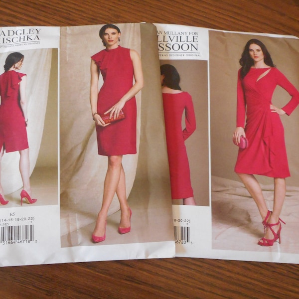 Women's Formal, semi-Formal Designer dress patterns.  Like new Vogue sewing patterns, Sizes 6-14 or 14-22