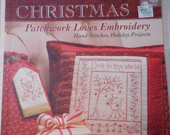 Noël, Patchwork aime la broderie. J'aime Nouveau livre de motifs et de projets de broderie par Gail Pan..