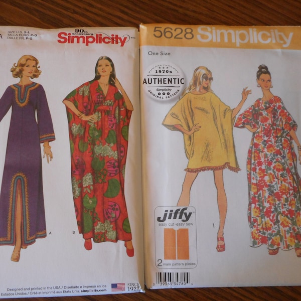 Retro 1970's , Womens caftan sewing patterns.  Like new, uncut patterns. Sizes S-L. Patterns are sold separately