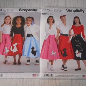 1950&#39;s Circle Poodle Skirts for women and girls.  Like new sewing patterns sold separately.