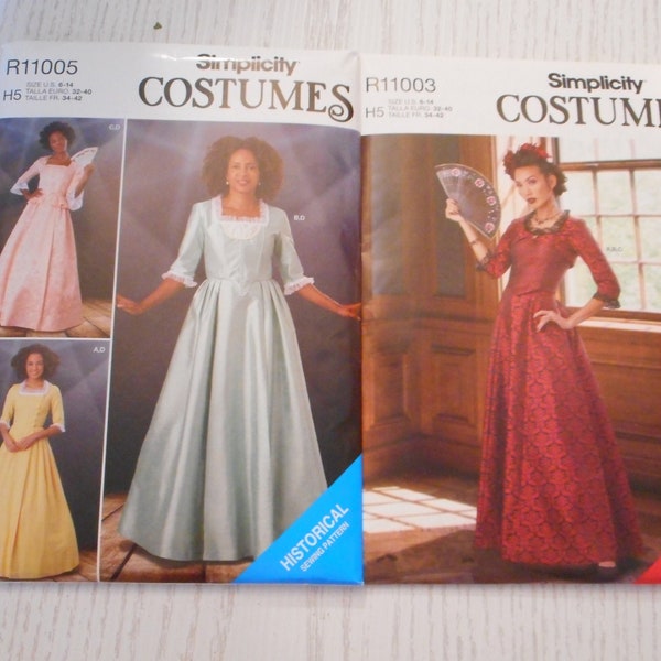 Womens Historical Cosplay Gowns. Your choice of like new sewing patterns. Civil war, 1800's era.