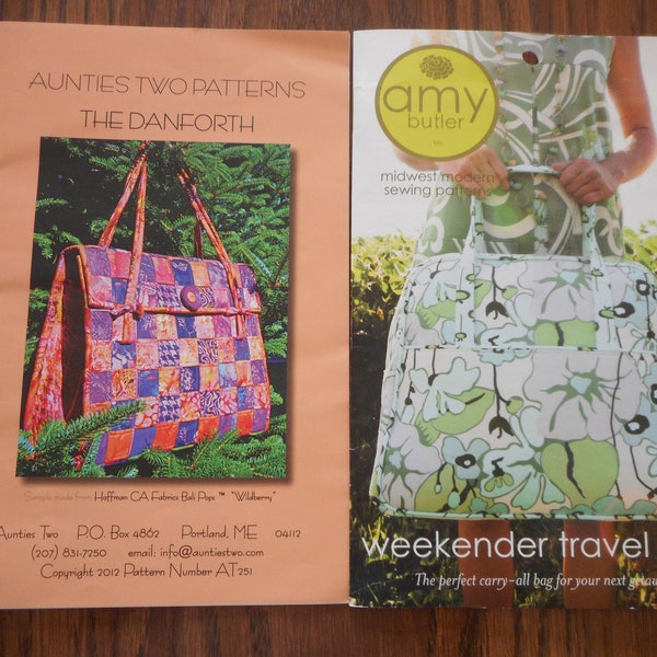 Big bags for the Weekend Fun.  Your choice of like new sewing patterns.