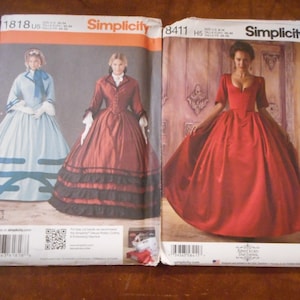 Frauen Historischer Bürgerkrieg, 18.Jahrhundert, Ballkleid, Ausgefallene Röcke und Oberteile. Ihre Wahl von wie neue Schnittmuster