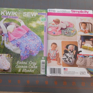 Cobertores para bebês, capas para transporte, tapetes para brincar, babadores e muito mais. Sua escolha de novos padrões de costura.