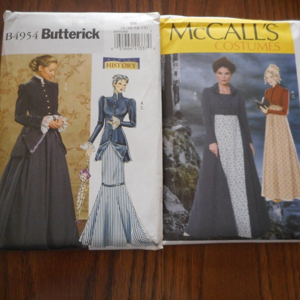 Womens Historical Cosplay Gowns. Your choice of like new sewing patterns. Civil war, 1800-1900's era.