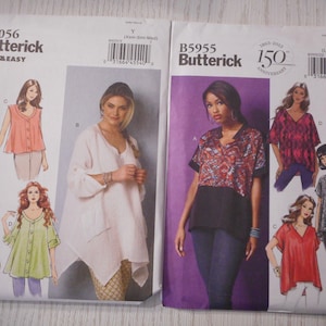 Womens Trendy, Comfortable Tunic Tops.  Easy to sew.   Your Choice of Like new patterns. Includes plus sizes.