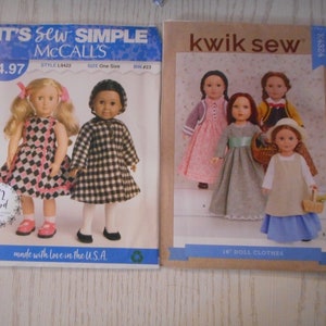 American Girl Historical Dresses. Your choice of like new sewing patterns for 18 inch dolls.