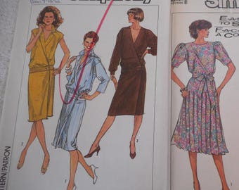 Women's Drop Waist dresses. Vintage, 1980's. Size 10