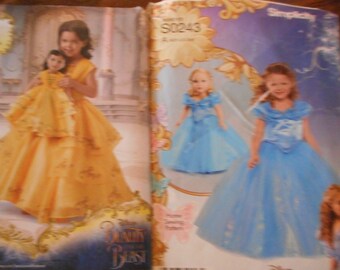Disney Princess Costumes for Girls and 18 inch dolls like American girl. Sizes 3-8. Choose Cinderella or Belle.