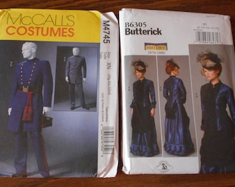 Costumes historiques. Uniformes de la guerre de Sécession, tenues pour femmes. Comme de nouveaux patrons de couture. Votre choix. Mens Sm-Lg ou XL-XXXL. Femmes 8-12 ans ou 16-24 ans