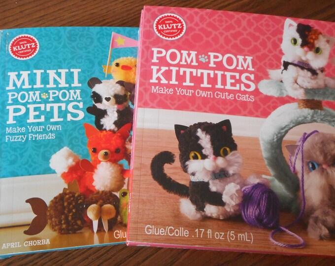 Pom Pom Kitties Mimi Pom Pom Pets Kits Instruction Books or Etsy