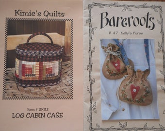 Patchwork & Embroidery fabric bags.  Your choice of like new sewing patterns