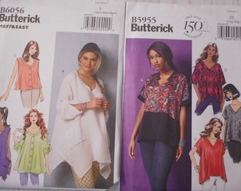 Lrg-Xlg-Xxl c Butterick 150th Anniversary #5955 Misses Loose Fitting Pullover Top Sewing Pattern UNCUT /& FF Sizes 2013