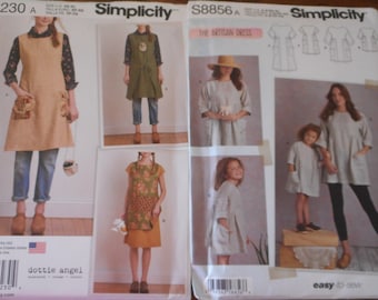 Trendy Boho Dresses, Smocks & Aprons for Women and Girls. Your choice of new sewing patterns. Xs-XL.