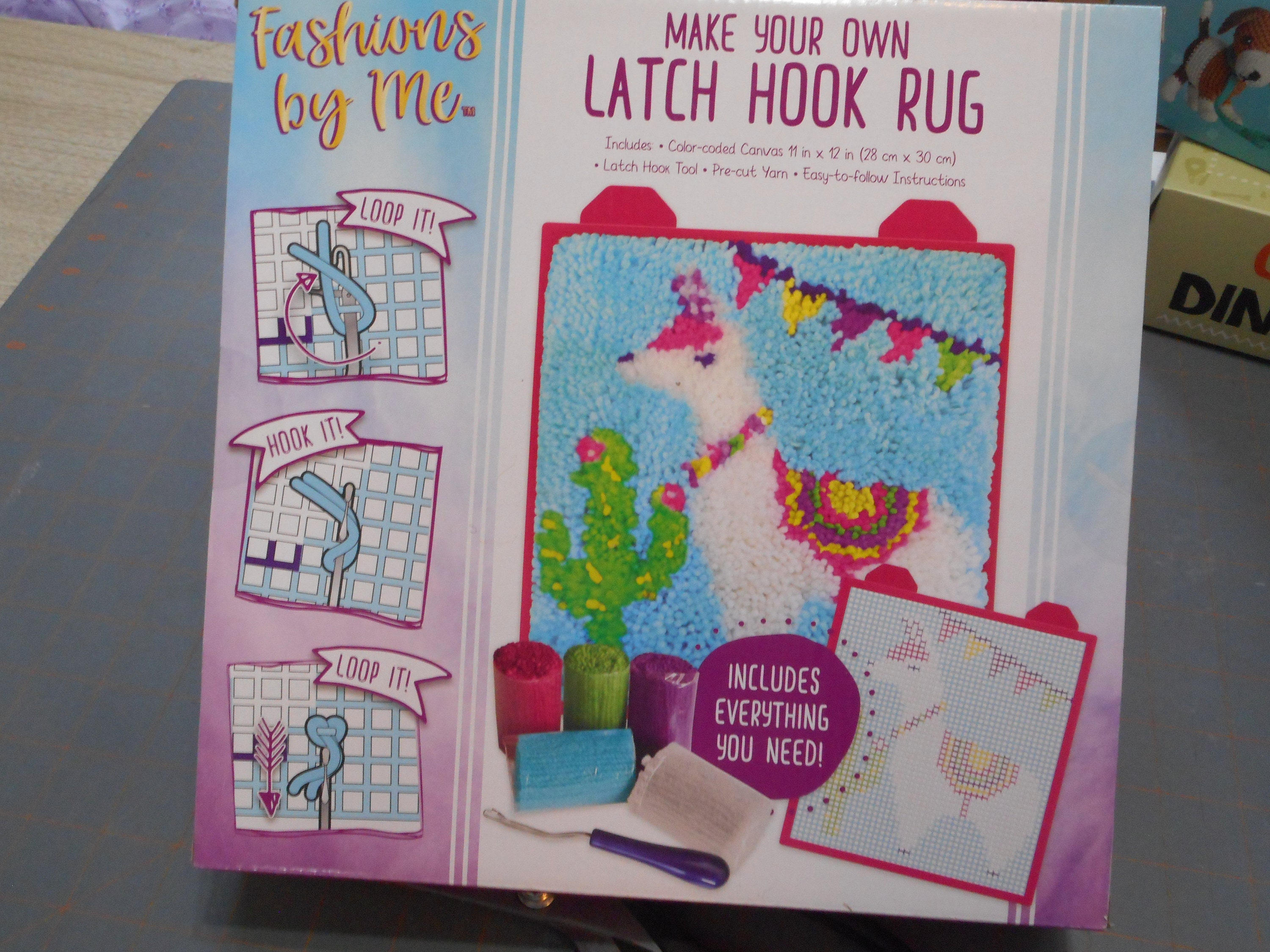 Fluffy Llama Latch Hook Making Kit For Kids – Latch Hook Crafts