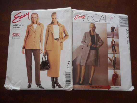 Dress Sizes 6-24 NOS Women/'s Business Wear Skirt and Jacket Patterns