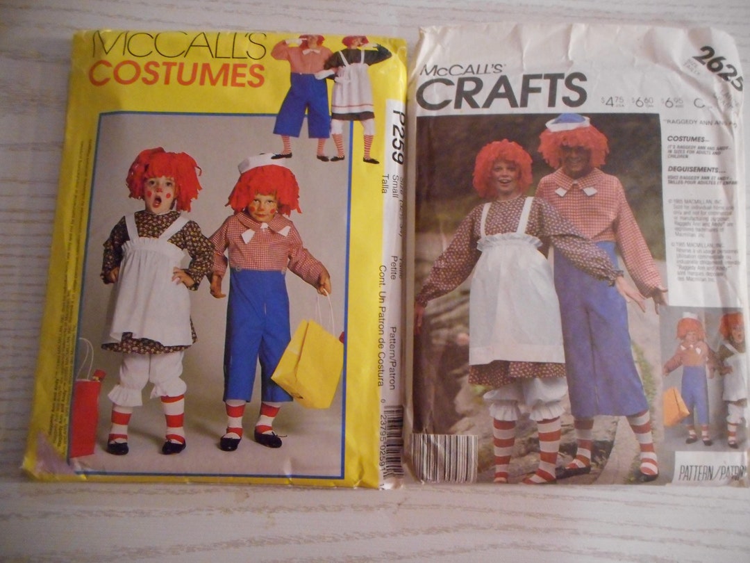 Raggedy Ann and Andy Costumes. Adult and Children's' Sizes. Like