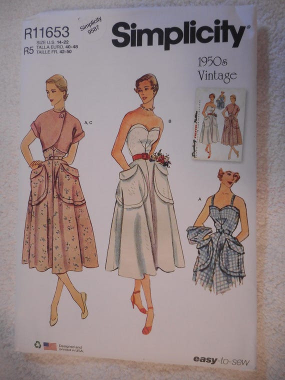 Retro 1950's Women's Dresses With Full Skirts. Your Choice of Like New  Sewing Patterns. - Etsy Israel