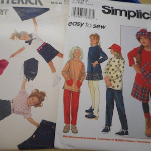 Little Girls Casual Patterns: Sizes 2 to 8  - uncut patterns, NOS, slacks tops, skirts, shorts, hat