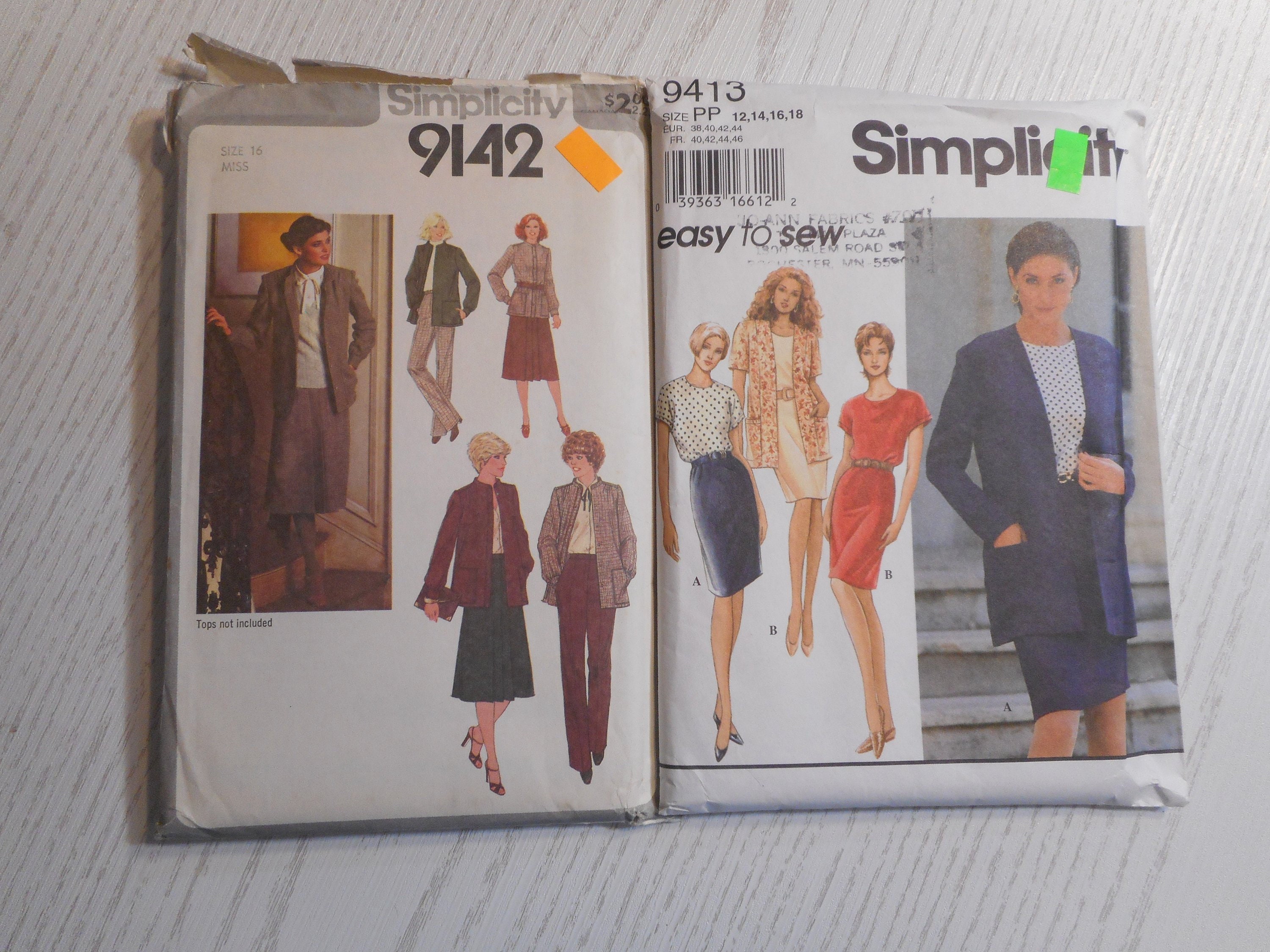 Dress Sizes 6-24 NOS Women/'s Business Wear Skirt and Jacket Patterns