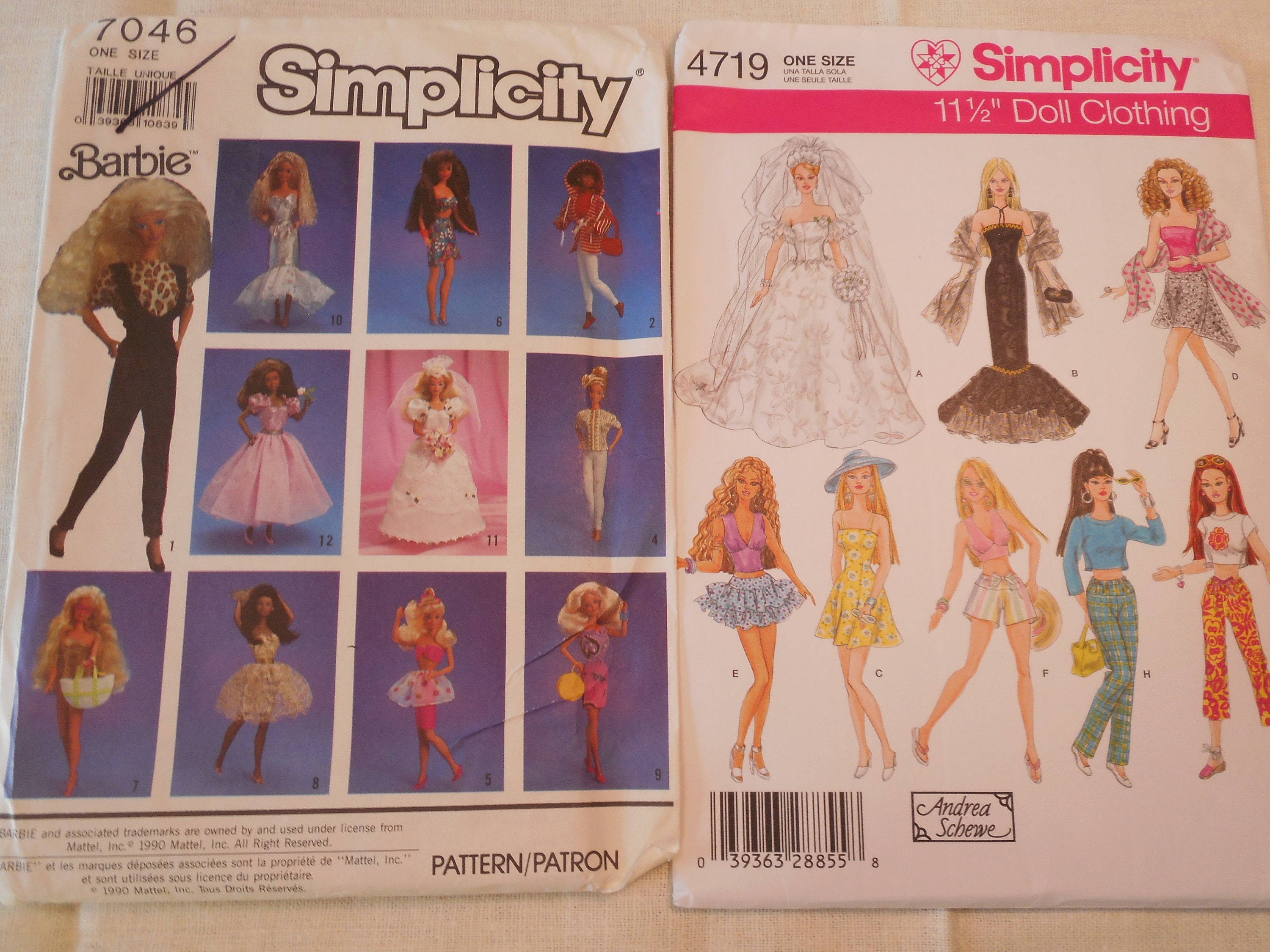Fashion Doll Wardrobes and gowns For 11.5 inch Dolls like Barbie Your choice of new patterns