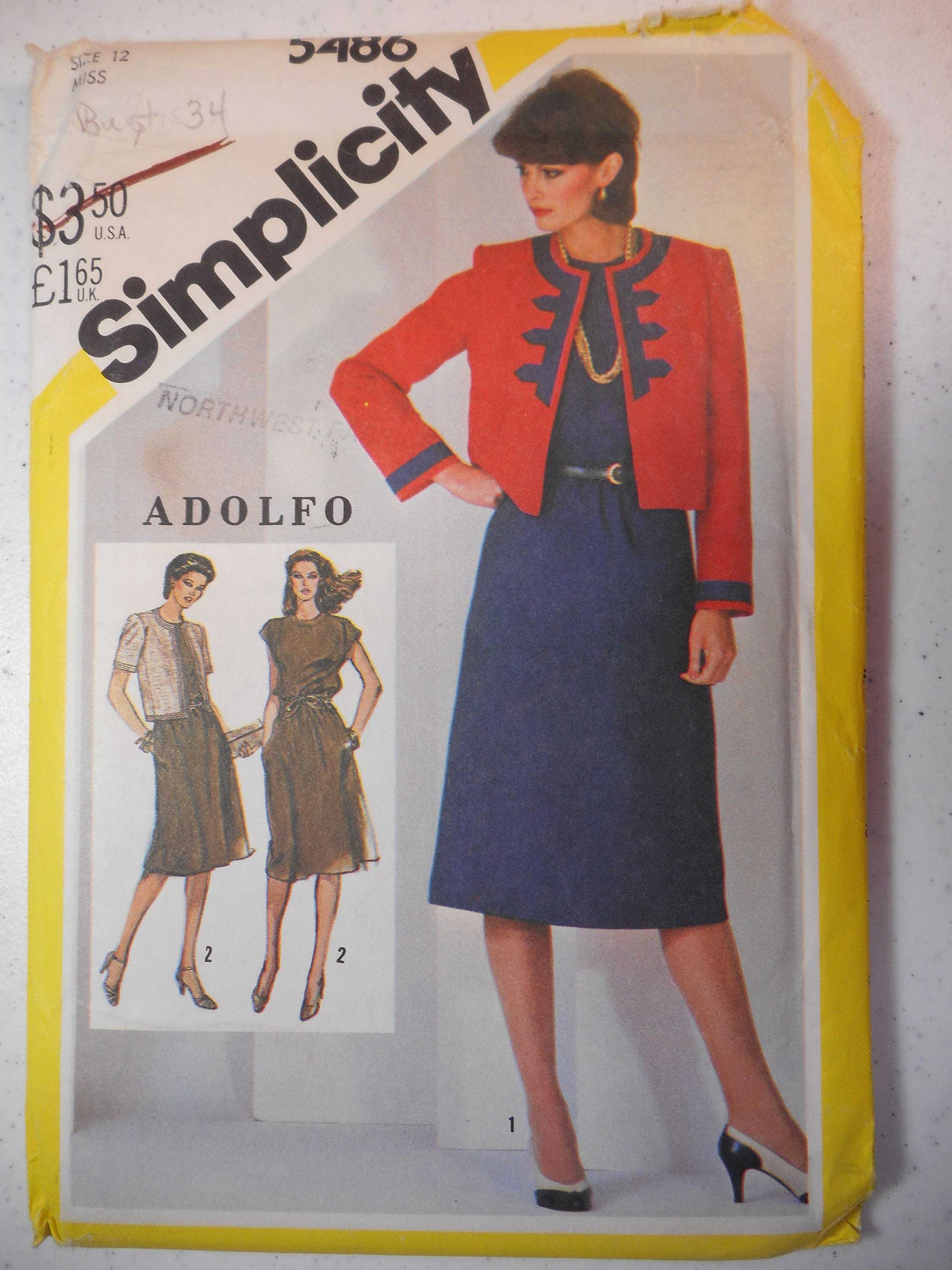 Women's Business Wear, Dress With Jacket Patterns, NOS, Sizes 8-12 - Etsy